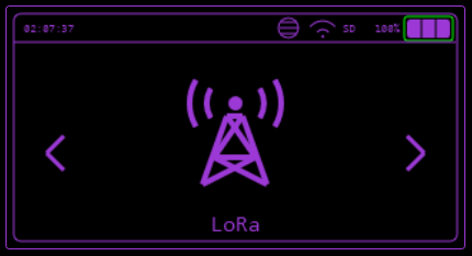 LoRa Main Menu